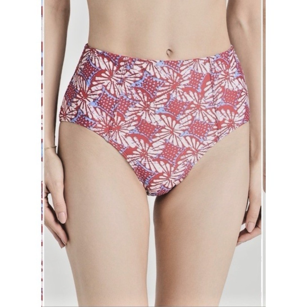 Xirena Women Size Medium Serena Floral Bikini Swimsuit Bottoms Ruby Petal